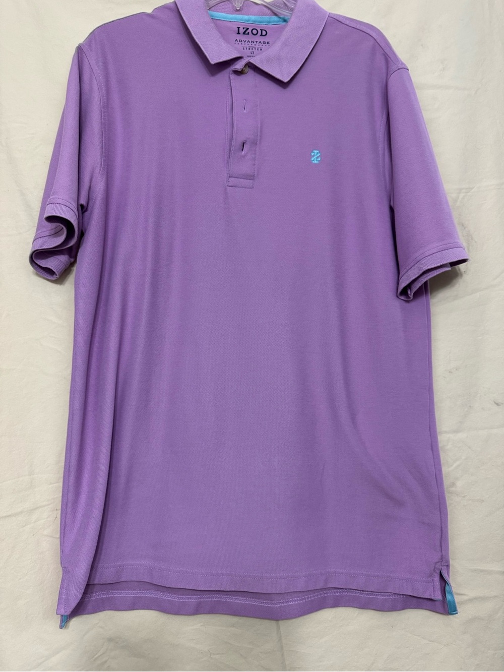 IZOD Lavender Polo with Blue Logo, Men’s LT